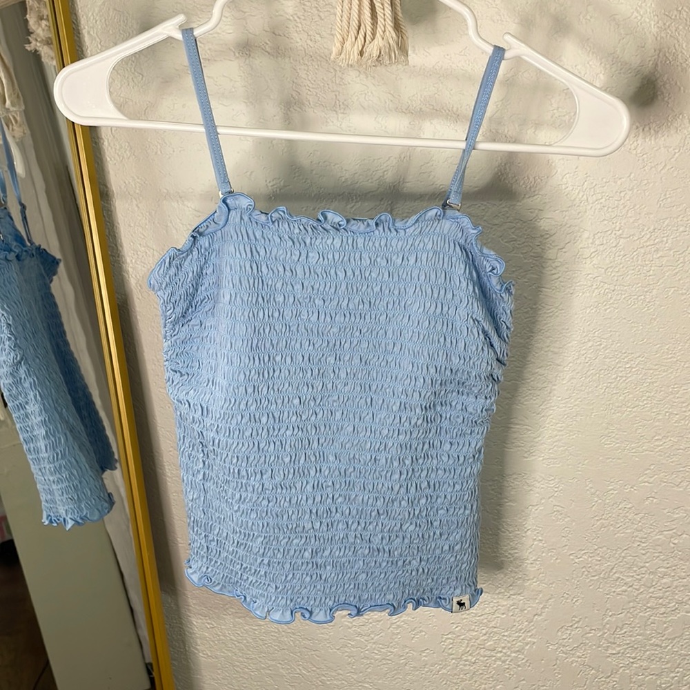 spaghetti strap rigged tank top